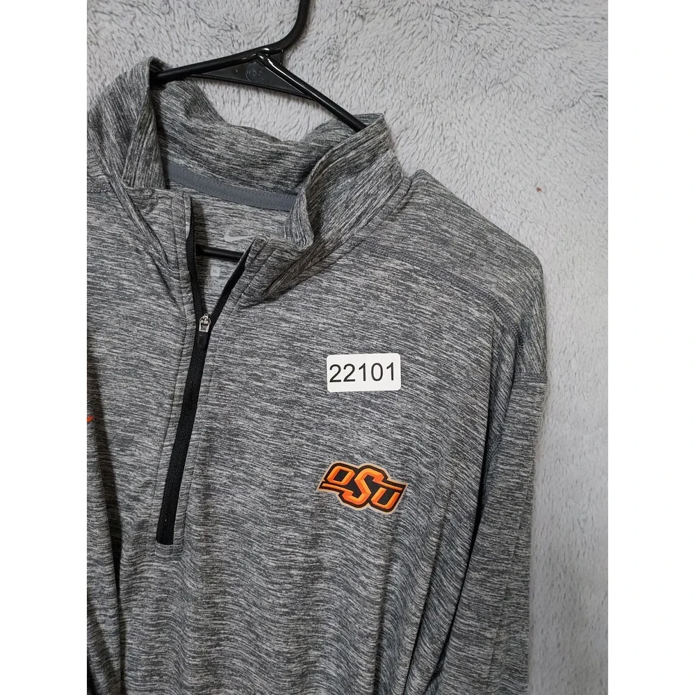 Oklahoma State University Pullover Mens XL  Nike Pullover OSU NCAA Gray Dri Fit